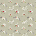 1/2 Yard Dear Stella Floral Forest - Mushroom and Bunny - Tarragon Fabric