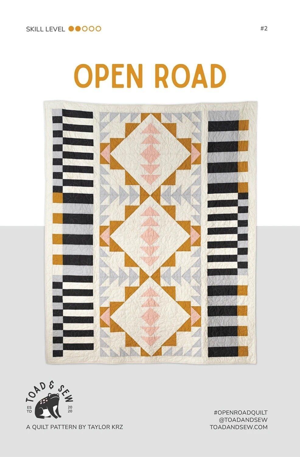 Toad & Sew - Open Road Quilt - Paper Pattern