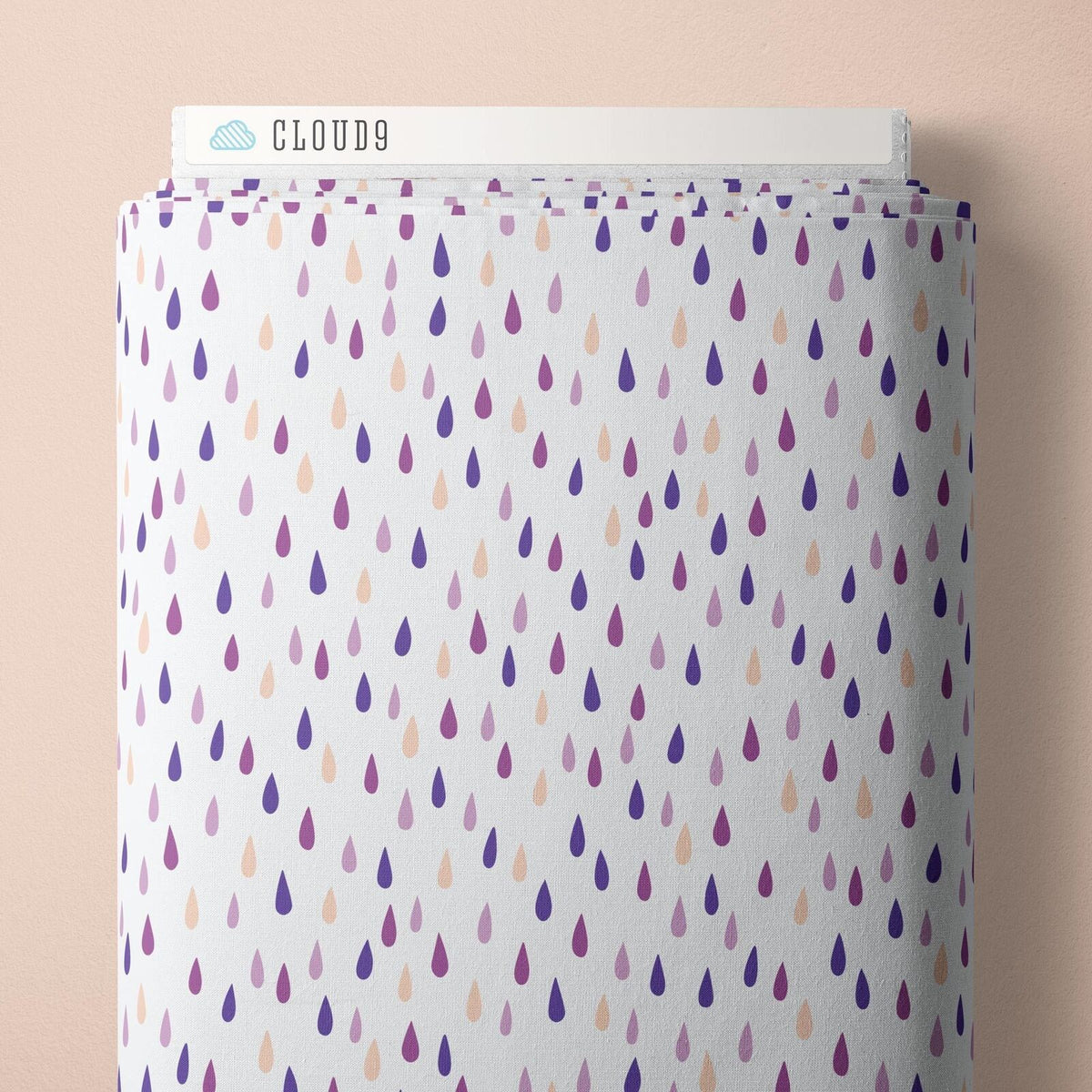 1/2 Yard Cloud9 Wildest Dreams - Rain Spots - 100% Organic Cotton Fabric