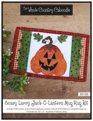 Scary Larry Jack-O-Lantern Mug Rug Kit 10"x6"