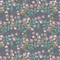 1/2 Yard Poppie Cotton - Le Petite Escargot - Hiding Out Grey Fabric