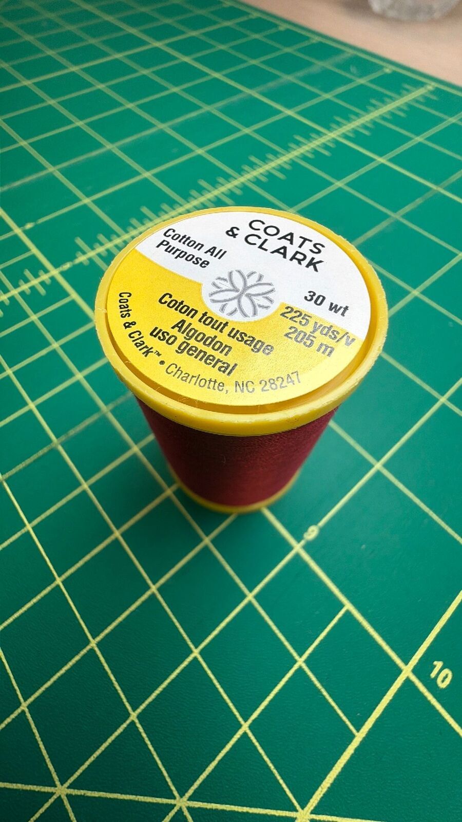 Coats General Purpose Cotton Thread 225yd-Red