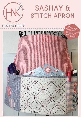 Sashay & Stitch Apron - laser cut appliqué paper templates and iron on transfer