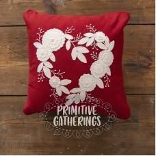 Primitive Gatherings Heart Flower Pillow Pattern Only