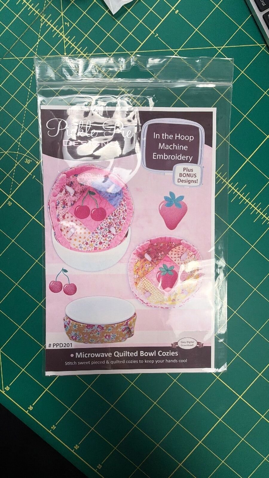 Microwave Quilted Bowl Cozies In The Hoop Machine Embroidery Design Set