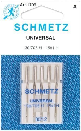 Schmetz Universal Sewing Machine Needles - Size 80/12  5 Count