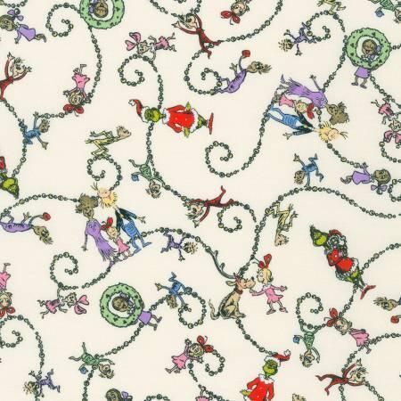 1/2 yard Robert Kaufman How The Grinch Stole Christmas - Characters Garland