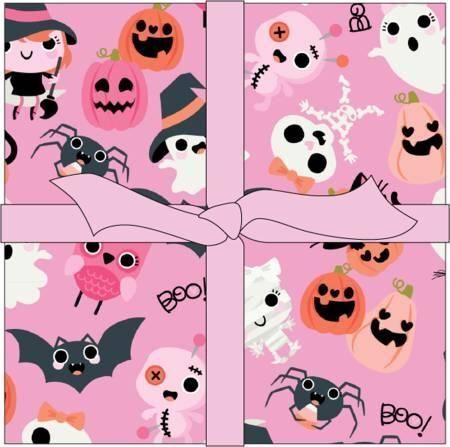 Poppie Cotton Not Scary - Precut Charm Pack, 42pcs - 5-Inch Squares