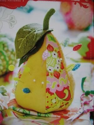 Heather Bailey Sewing Pattern Fresh Pickled Pincushion Pear Strawberry Apple Tomato