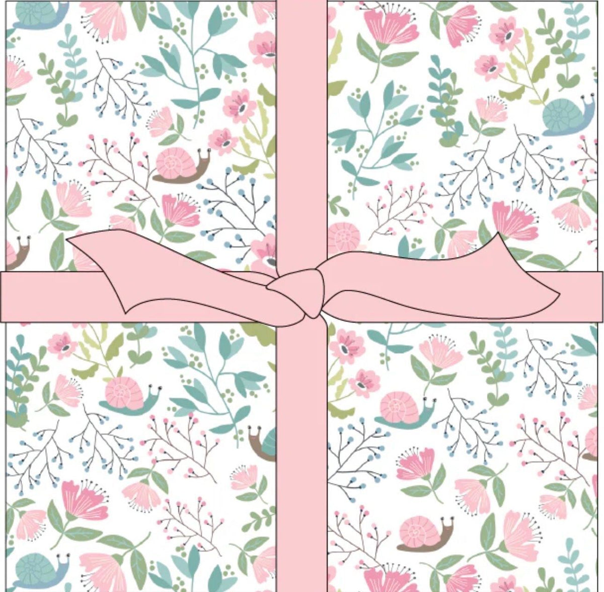 Poppie Cotton Le Petit Escargot - Fabric Charm Pack - 42 Pieces - 5-Inch Squares