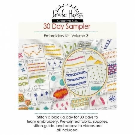 30 Day Sampler Embroidery Kit Volume 3