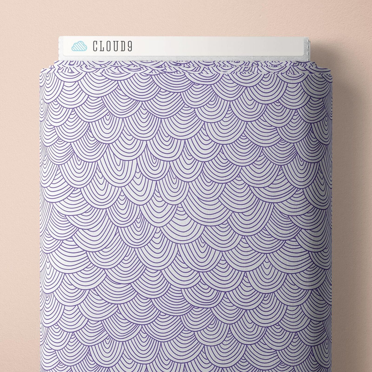 1/2 Yard Cloud9 Wildest Dreams - Lilac Scallop - 100% Organic Cotton Fabric