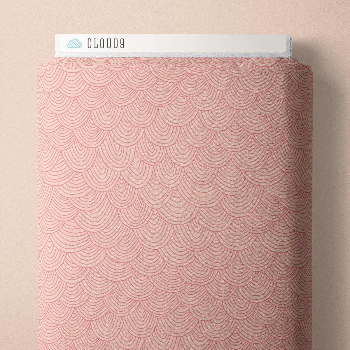 1/2 Yard Cloud9 Wildest Dreams - Peach Scallop - 100% Organic Cotton Fabric