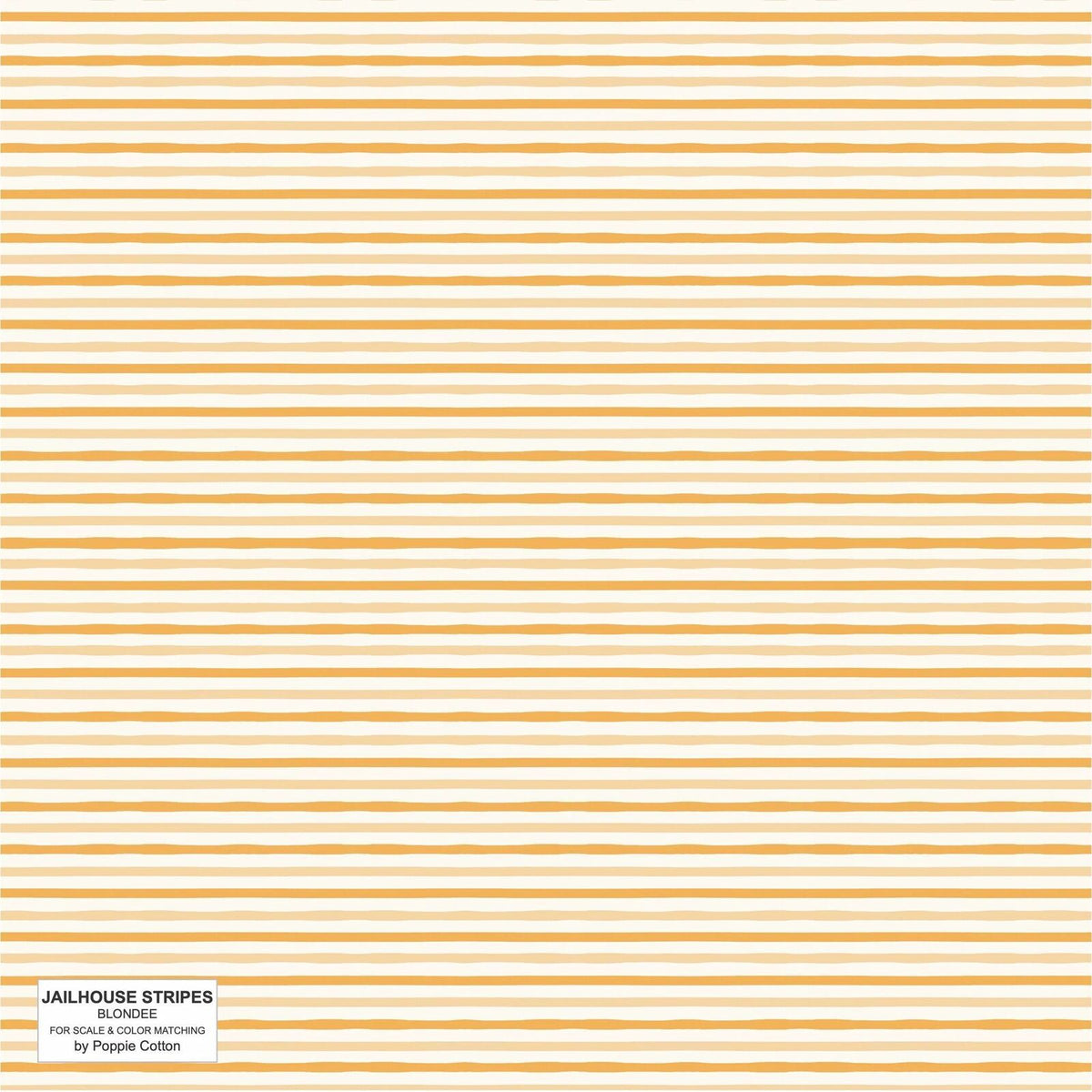 1/2 Yard Poppie Cotton - Jailhouse Stripes - Blondee Fabric