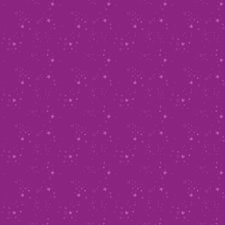 1/2 yard Dear Stella - KITTY LITTER - Magenta - Pammie Jane Fabric