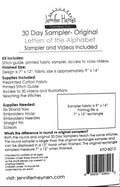 30 Day Sampler Letters Of The Alphabet Kit