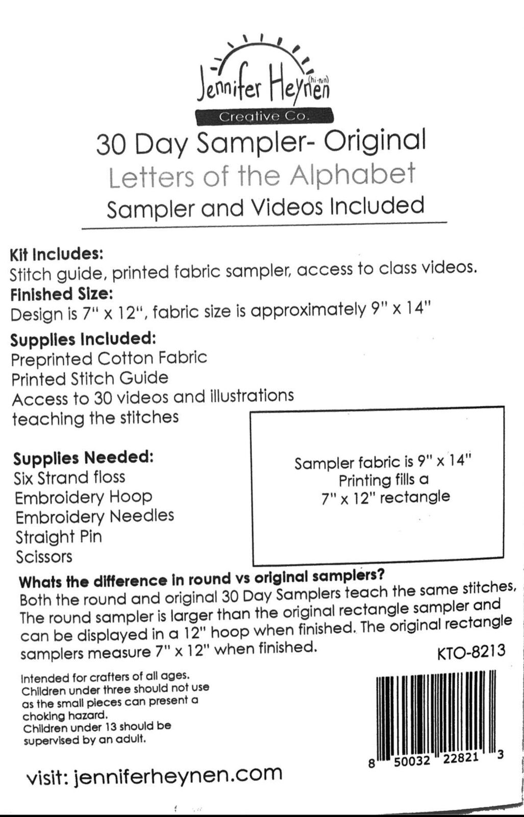 30 Day Sampler Letters Of The Alphabet Kit