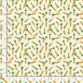 1/2 Yard Dear Stella Sweet Purrennials - Carrot Patch - Dawn Fabric