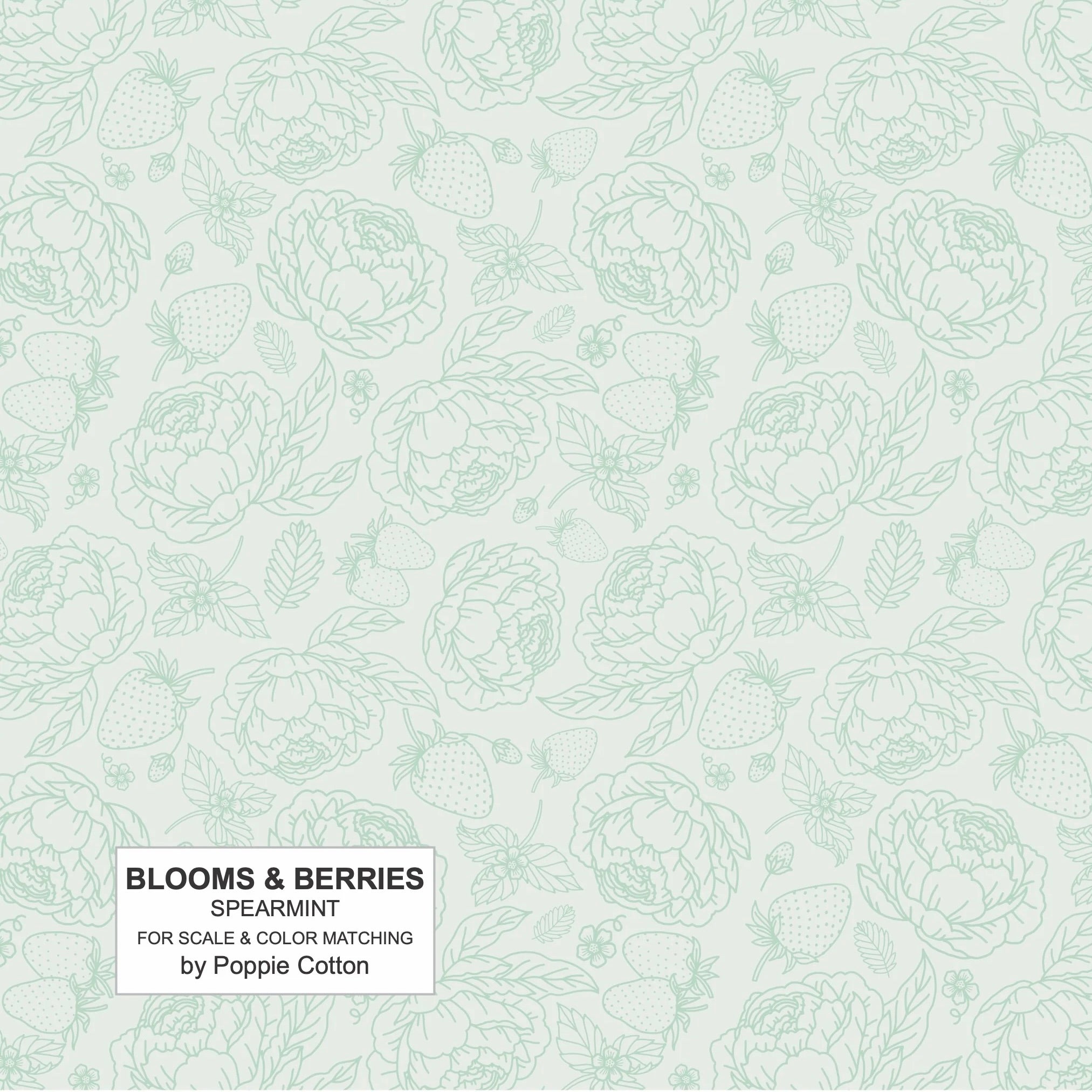 1 yd BLOOMS & BERRIES-SPEARMINT