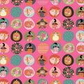 1/2 Yard Poppie Cotton Kitty Loves Candy - Fun Dots - Pink Fabric