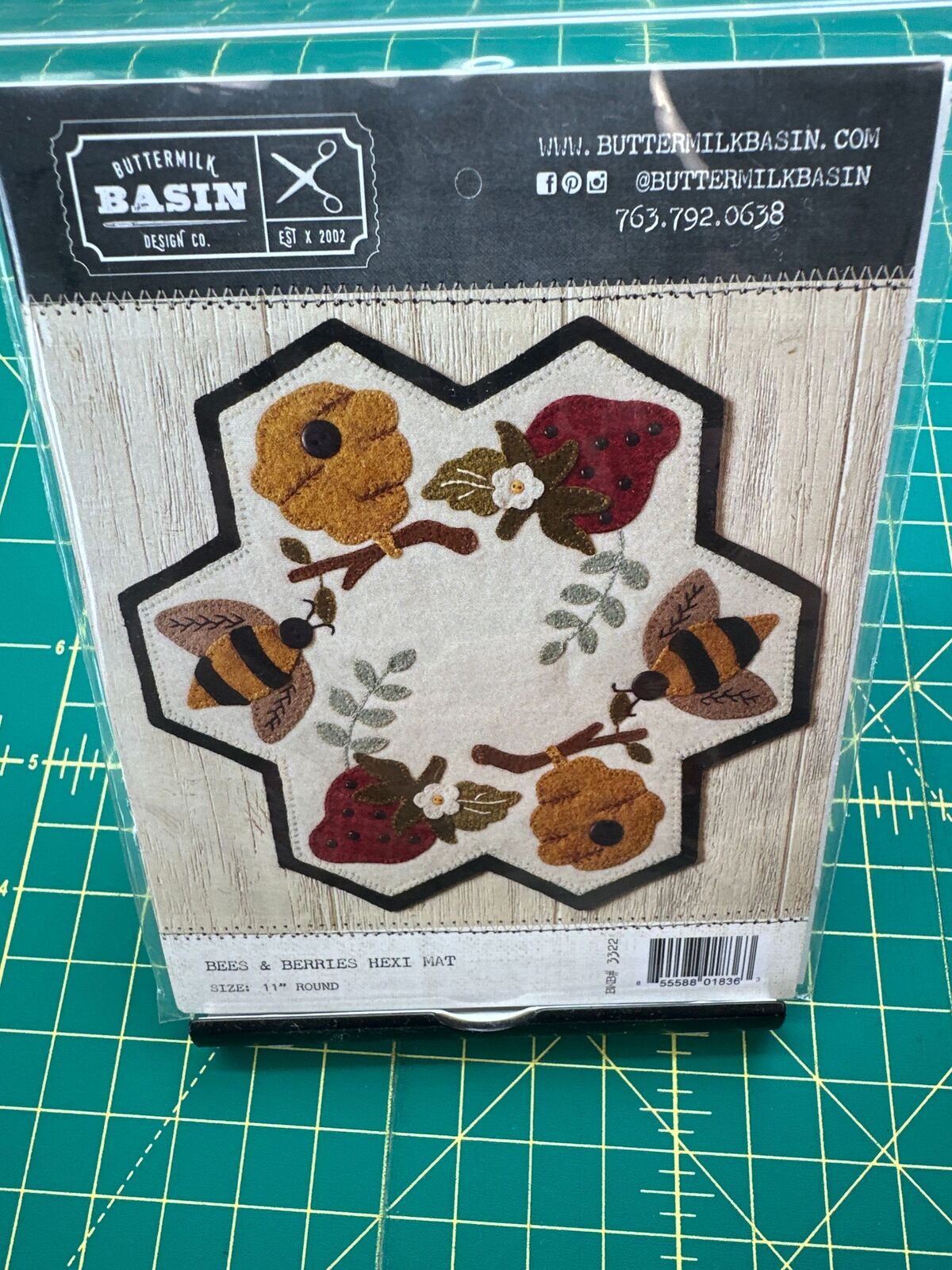 Bees and Berries Hexi Mat by Buttermilk Basin