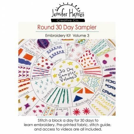 Round 30 Day Sampler Embroidery Class Volume 3