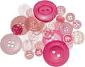 Buttons Galore Button Mason Jars-Pink Grapefruit
