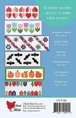 Modern Holiday Table Runners Sewing Pattern by Allison Harris from Cluck Cluck Sew