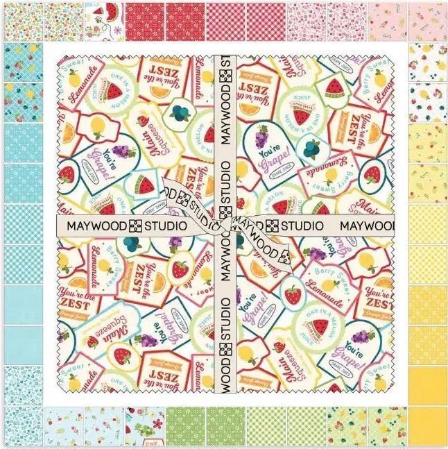 Maywood Studio Sippin' on Sunshine - 42 Pieces - 5-Inch Squares Fabric