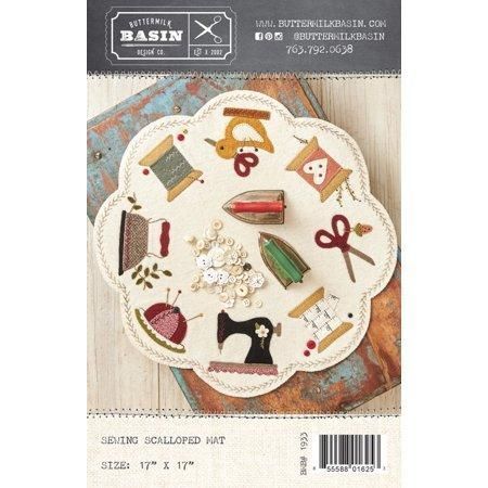 Sewing Scalloped Mat ￼Wool Appliqué Pattern