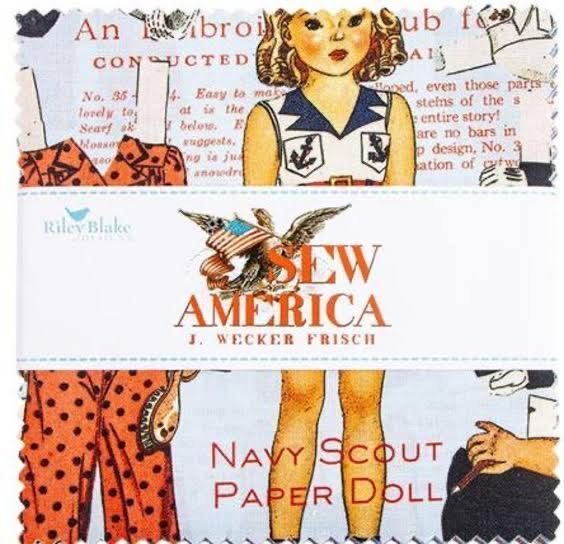Sew America, 5in Squares, 42pcs, Riley Blake #5-17340-42