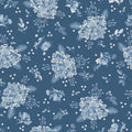 1/2 Yard Poppie Cotton Lakeland Blues- ￼Hydrangeas Dark Fabric