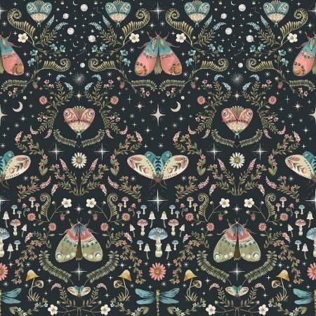 1/2 yard Dear Stella - Midnight Moon Garden Fabric