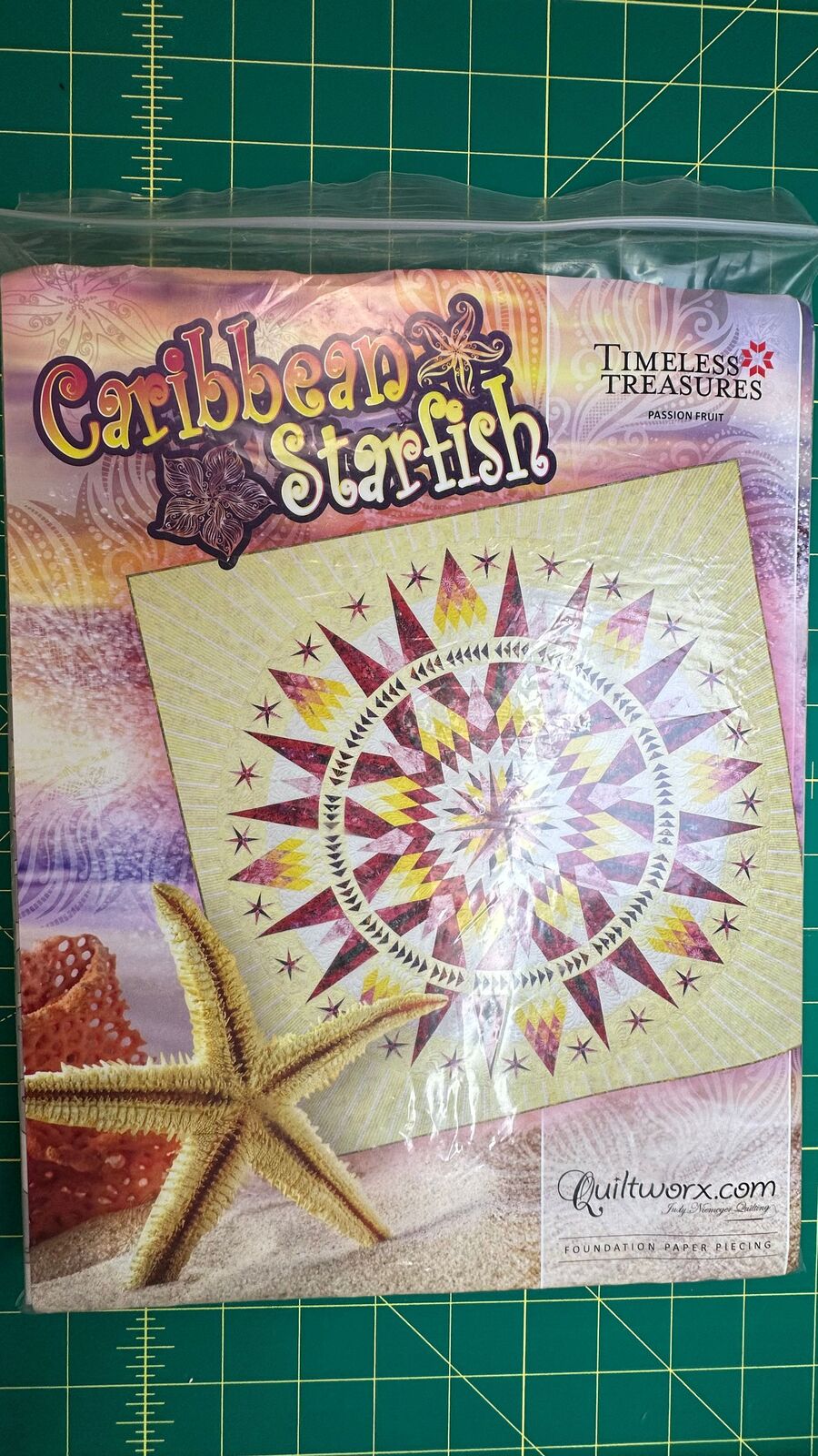Timeless Treasures Passion Fruit Caribbean Starfish