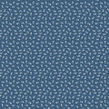 1/2 Yard Poppie Cotton - Lakeland Blues- ￼Rosebud Toss Dark Fabric
