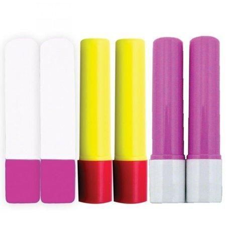 Sewline FAB50062 Refill for Textile Glue Stick, Water-Soluble, 6 Pieces: 2 X Blue; 2 X Yellow; 2 X Pink