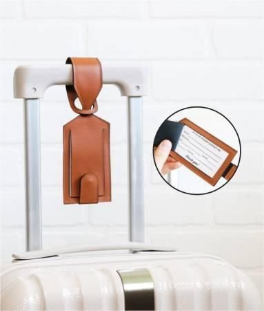 Luggage Tag Kit - Hazelnut Pebble