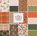 Cloud9 Crimson and Evergreen - Precut Fabric Charm Pack - 42 Pieces - 5-Inch Squares