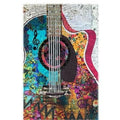 Guitar Collage Pattern by Laura Heine
