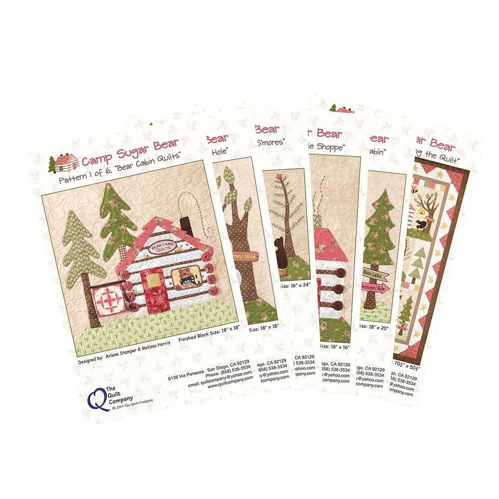 The Quilt Company Pattern 1 of 6 Bear Cabin quilt block pattern