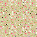 1/2 Yard Poppie Cotton Not Scary - Green Fabric