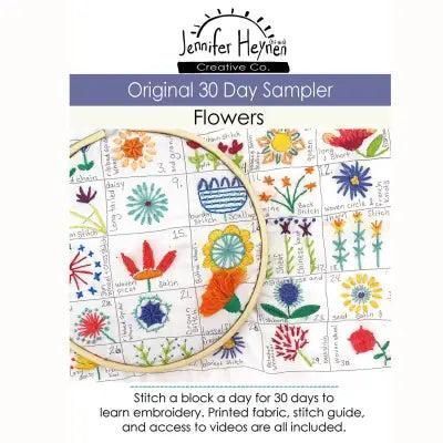 30 Day Embroidery Sampler - Flowers