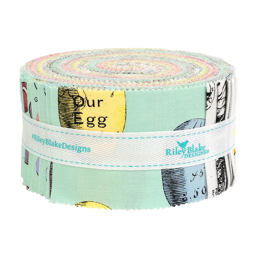 Riley Blake Designs Egg Hunt - Precut Fabric Rolie Polie - 2.5-Inch