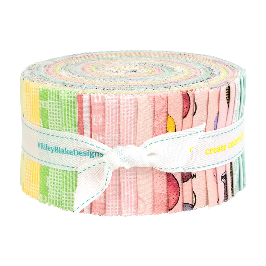 Riley Blake Designs Egg Hunt - Precut Fabric Rolie Polie - 2.5-Inch