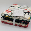 Emma & Mila Festive Hudson Print Collection - Premium Fat Quarter Quilting Fabric Bundle - 5 Pieces - 18 x 21 Inches - 100% Cotton